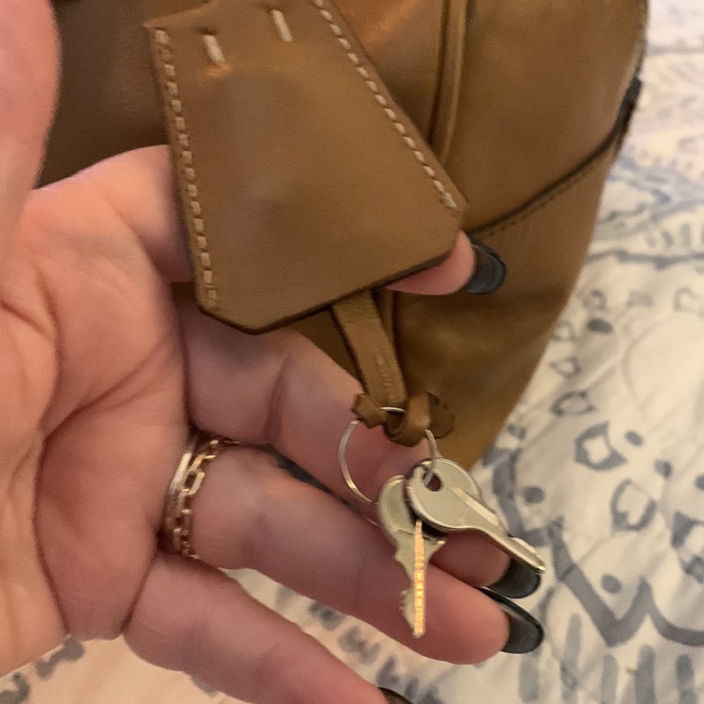 Prada Two Way Leather Shoulder Bag with Detachable Strap and Lock & Keys - Picture 14 of 16